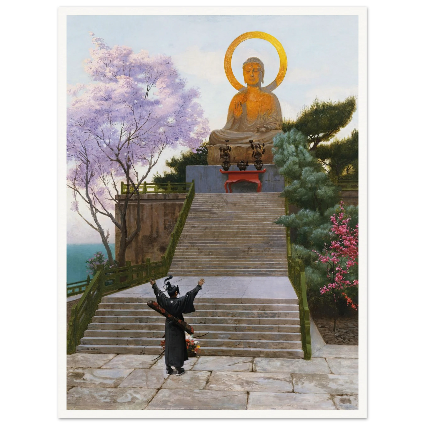 Japanese Emploring A Deity Art Print | Jean Leon Gerome-Quipham Collections