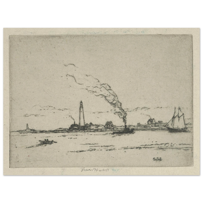 Boston Light (circa 1911) Art Print | Ernest Haskell-Quipham Collections