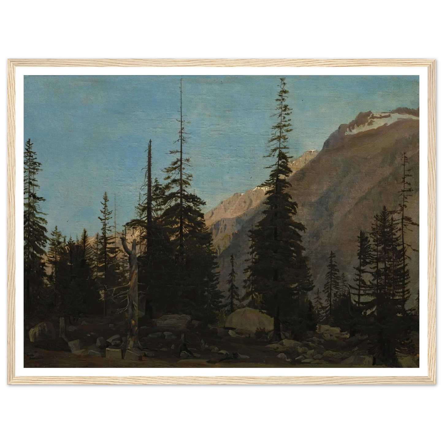 Alpine Landscape, The Handegg, Switzerland (1850s) Art Print | Jean Leon Gerome-Quipham Collections