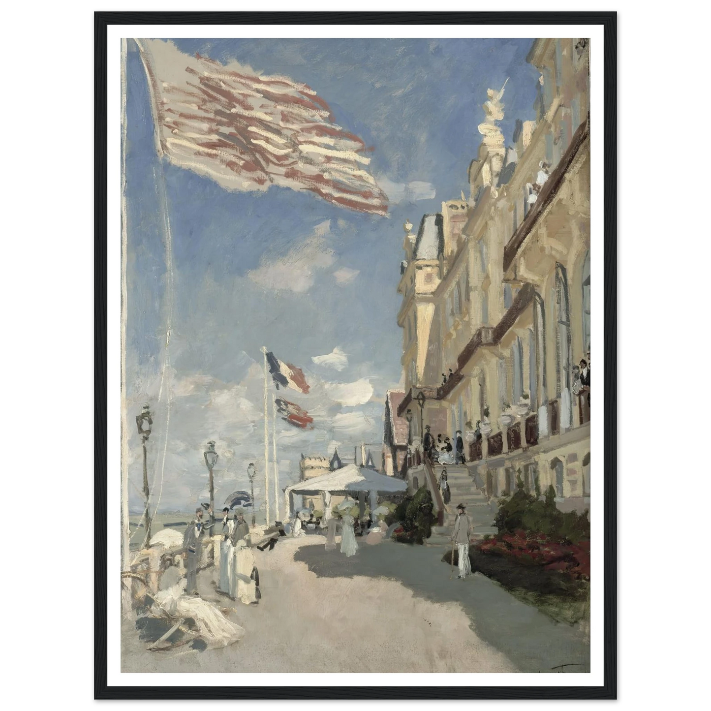 Hôtel des roches noires. Trouville (1870) Art Print | Claude Monet-Quipham Collections