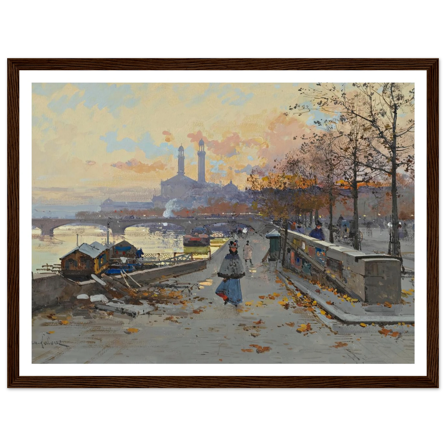 Au Quai Art Print | Eugene Galien Laloue-Quipham Collections