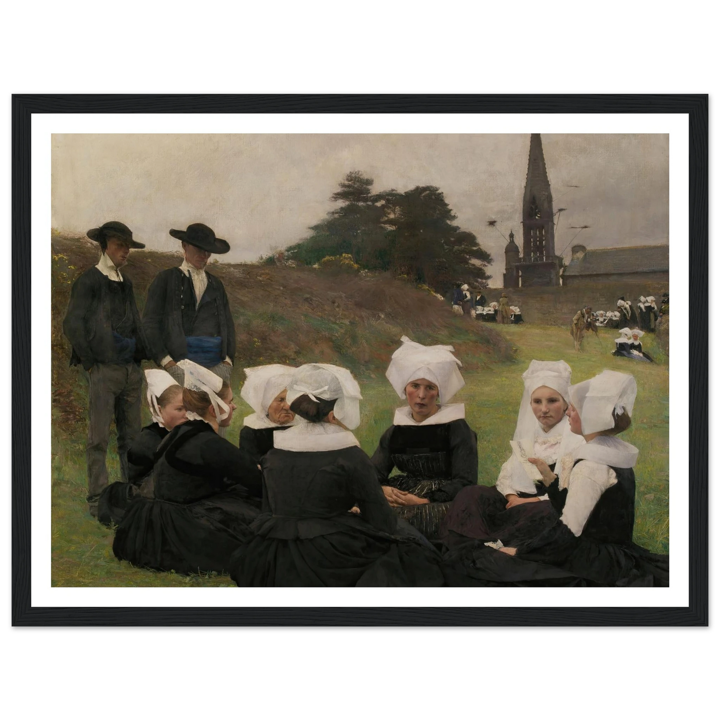 Breton Women at a Pardon (1887) Art Print | Pascal Adolphe Jean Dagnan Bouveret-Quipham Collections