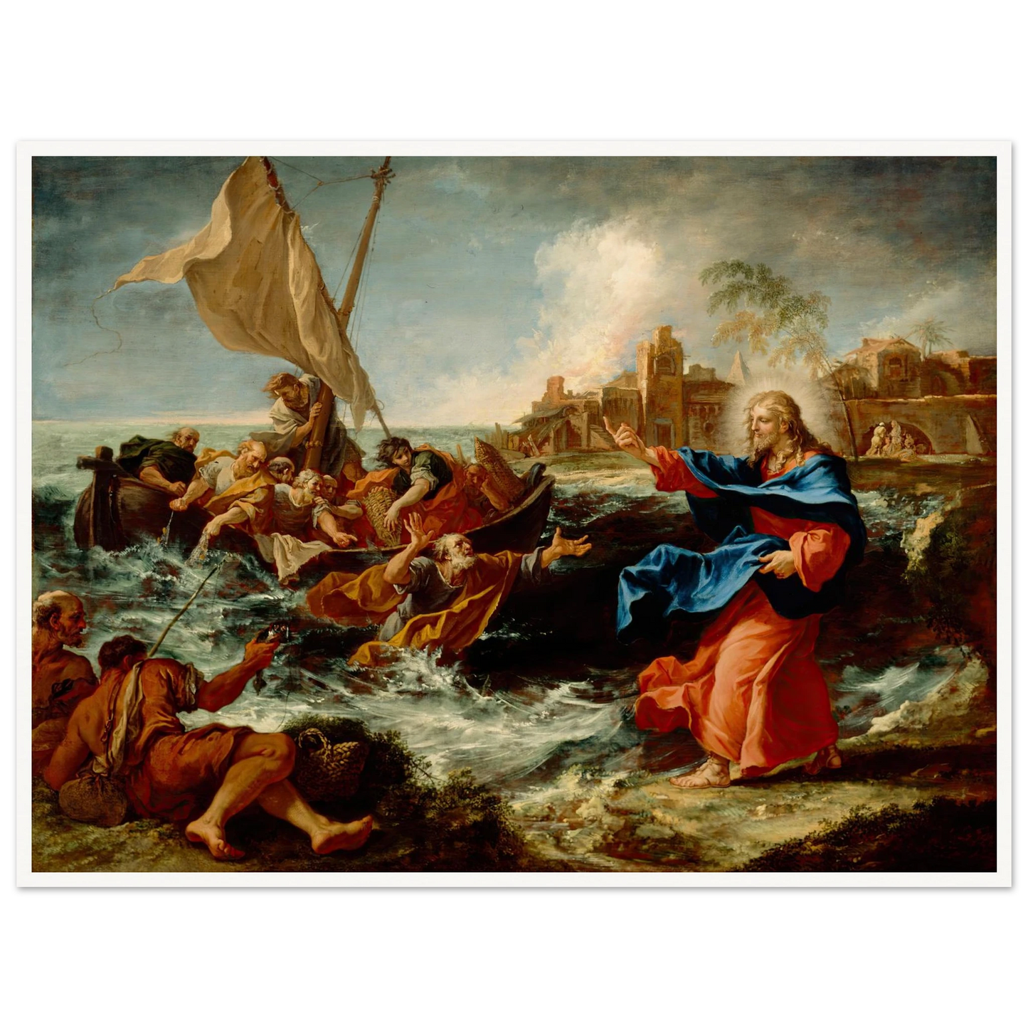 The Miraculous Draught Of Fishes (ca. between 1695 and 1697) Art Print | Sebastiano Ricci-Quipham Collections