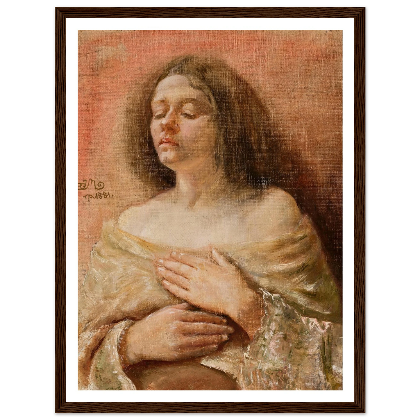 Portrait study of a woman (1881) Art Print | Jan Matejko-Quipham Collections