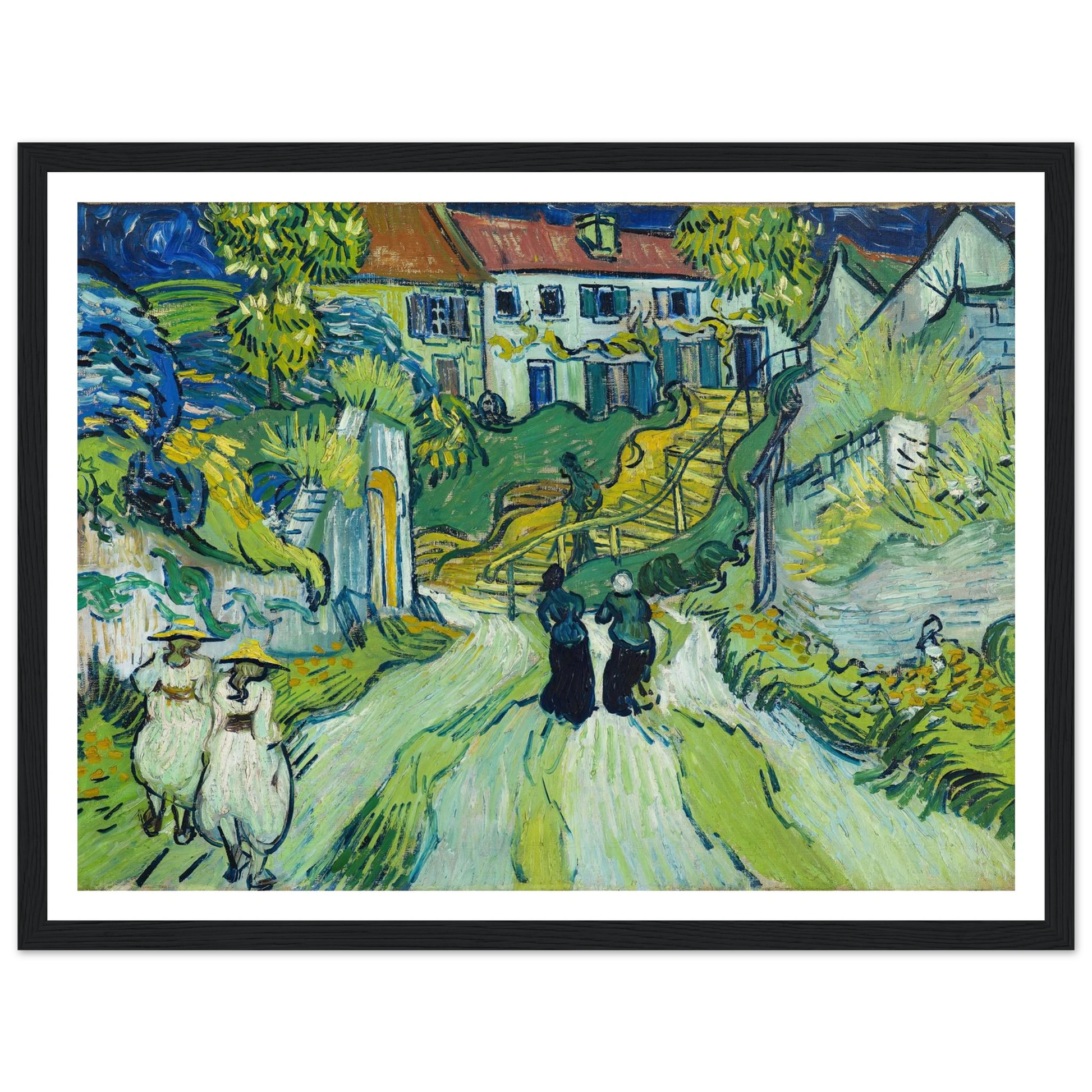 Stairway at Auvers (1890) Art Print | Vincent van Gogh-Quipham Collections