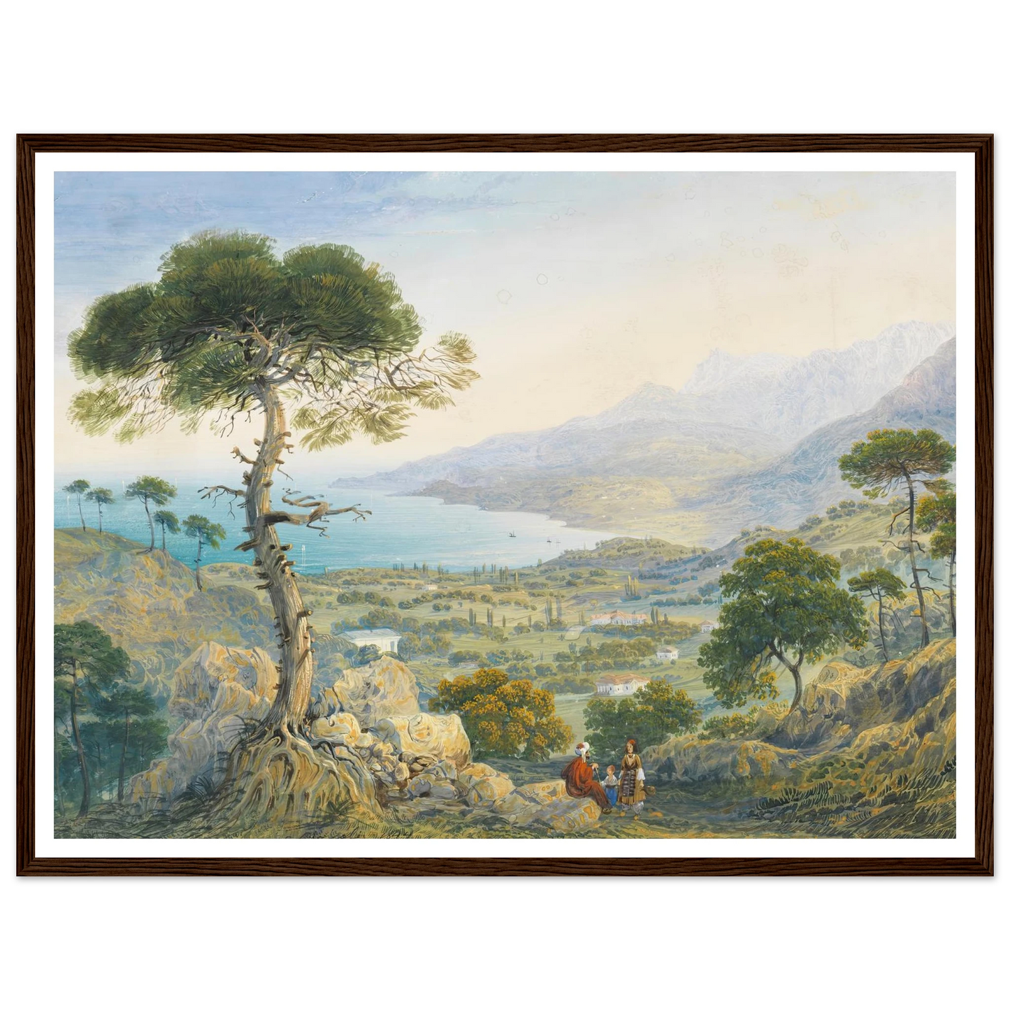 Krimlandschaft mit Meeresbucht (1844) Art Print | Carlo Bossoli-Quipham Collections