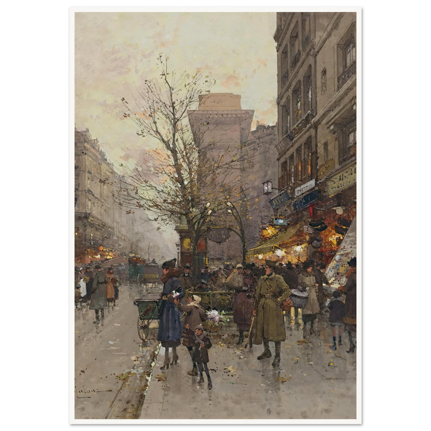 La Porte Saint Denis, Paris Art Print | Eugene Galien Laloue-Quipham Collections