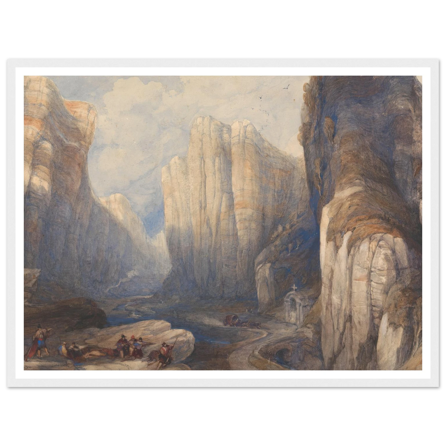 The Pass of Pancorbo, The Pyrenees Art Print | David Roberts-Quipham Collections