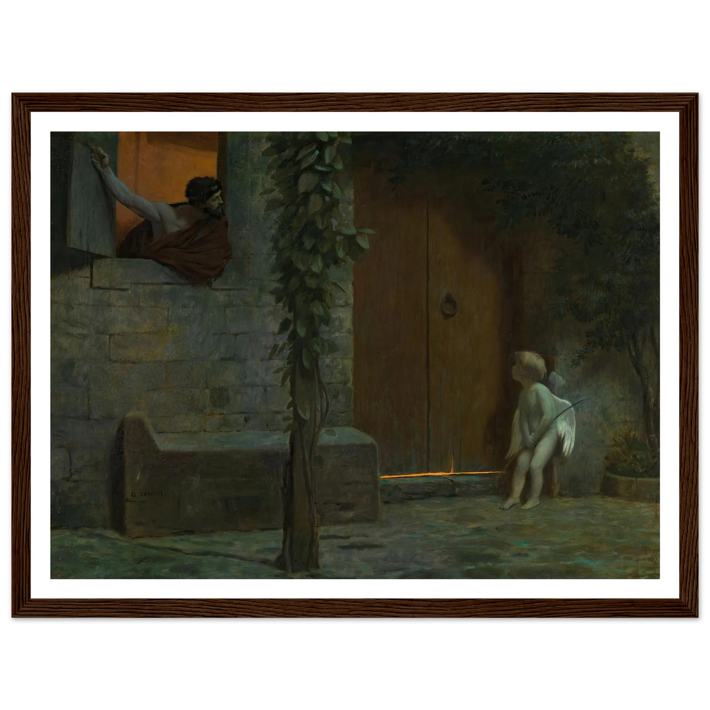 Cupid at the Door in a Rainstorm Art Print | Jean Leon Gerome-Quipham Collections