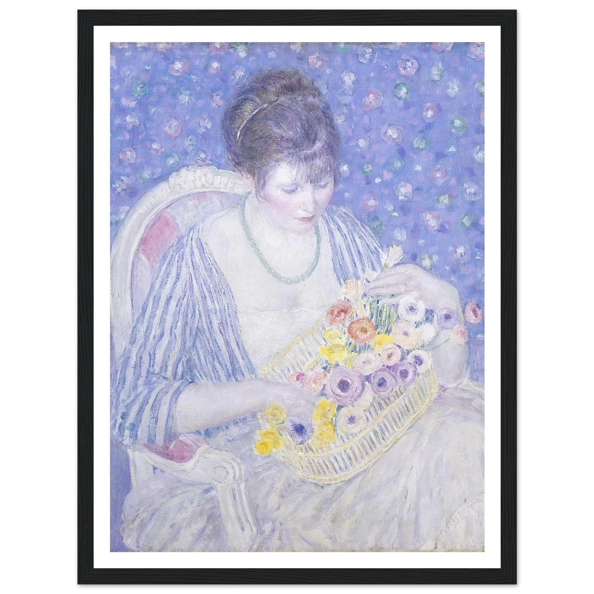 The Basket of Flowers (c. 1913-1917) Art Print | Frederick Carl Frieseke-Quipham Collections