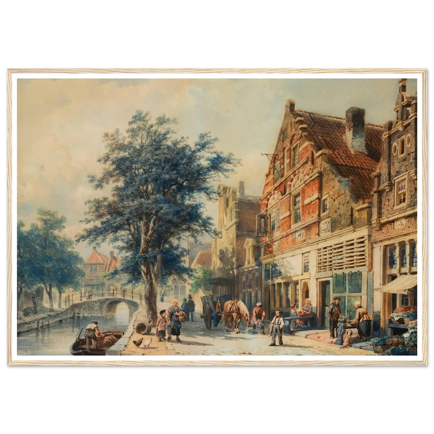 The Havendijk, Enkhuizen, In Summer (1868) Art Print | Cornelis Springer-Quipham Collections