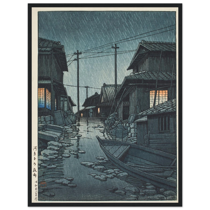 Kawarago no yau (Night rain at Kawarago) (1947) Art Print | Kawase Hasui-Quipham Collections