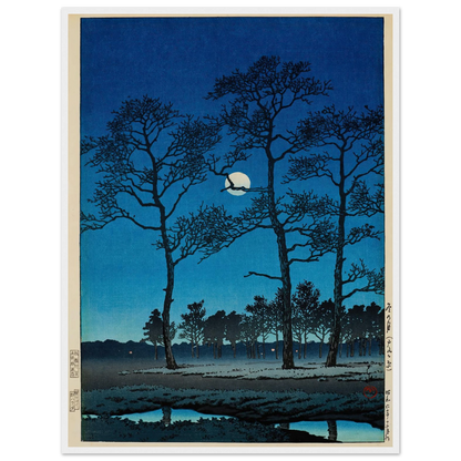 Fuyu no tsuki (Toyamagahara) (Winter moon at Toyamagahara) (1931) Art Print | Kawase Hasui-Quipham Collections