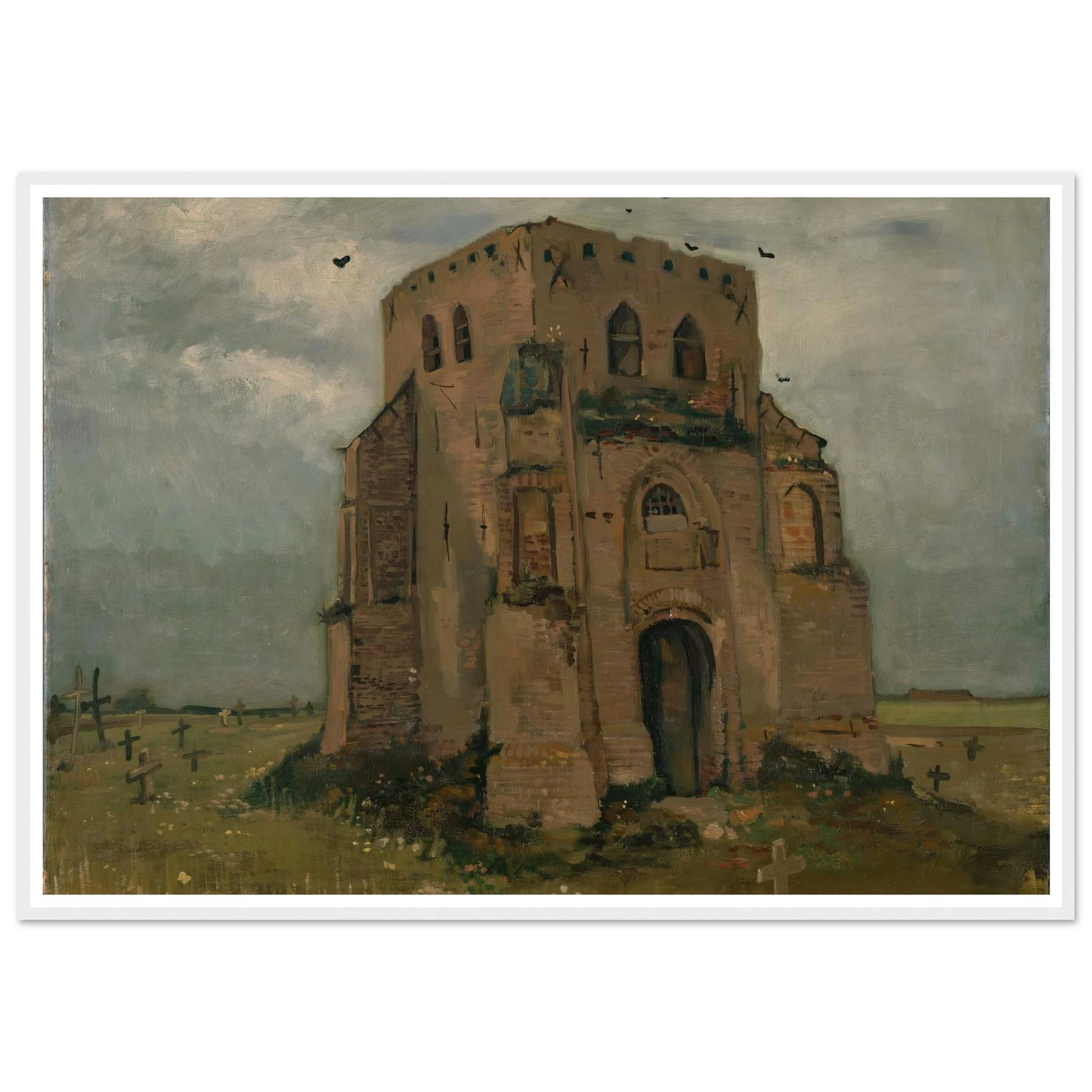 The old church tower at Nuenen (`The peasants’ churchyard’) (1885) Art Print | Vincent van Gogh-Quipham Collections