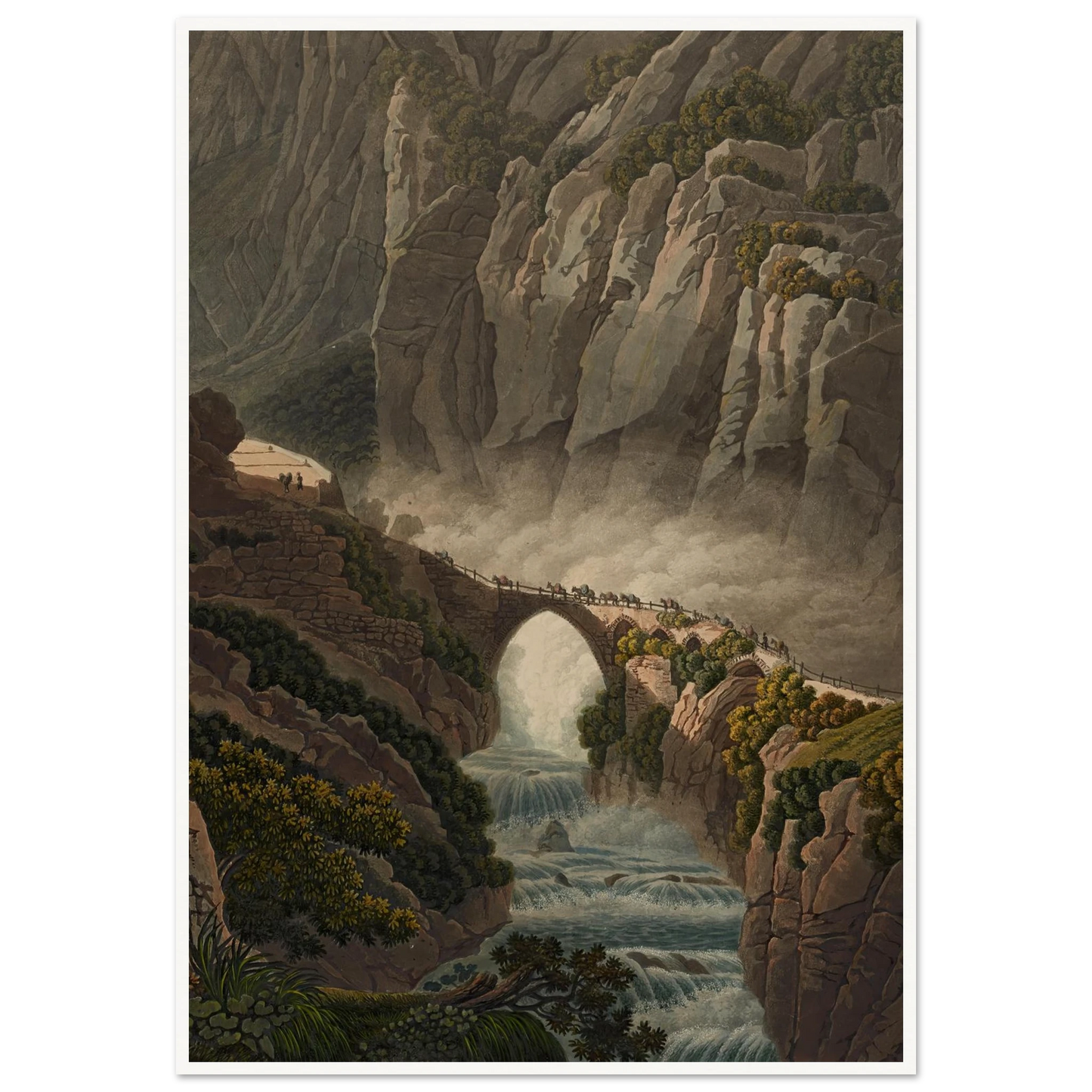 Le Pont du Diable au St. Gotthard Art Print | Peter Birmann-Quipham Collections