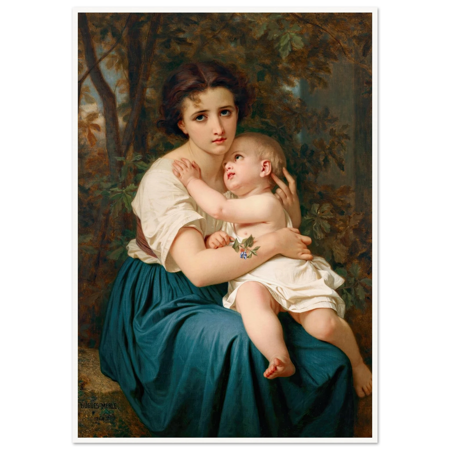 Thoughts of the Future (1864) Art Print | Hugues Merle-Quipham Collections