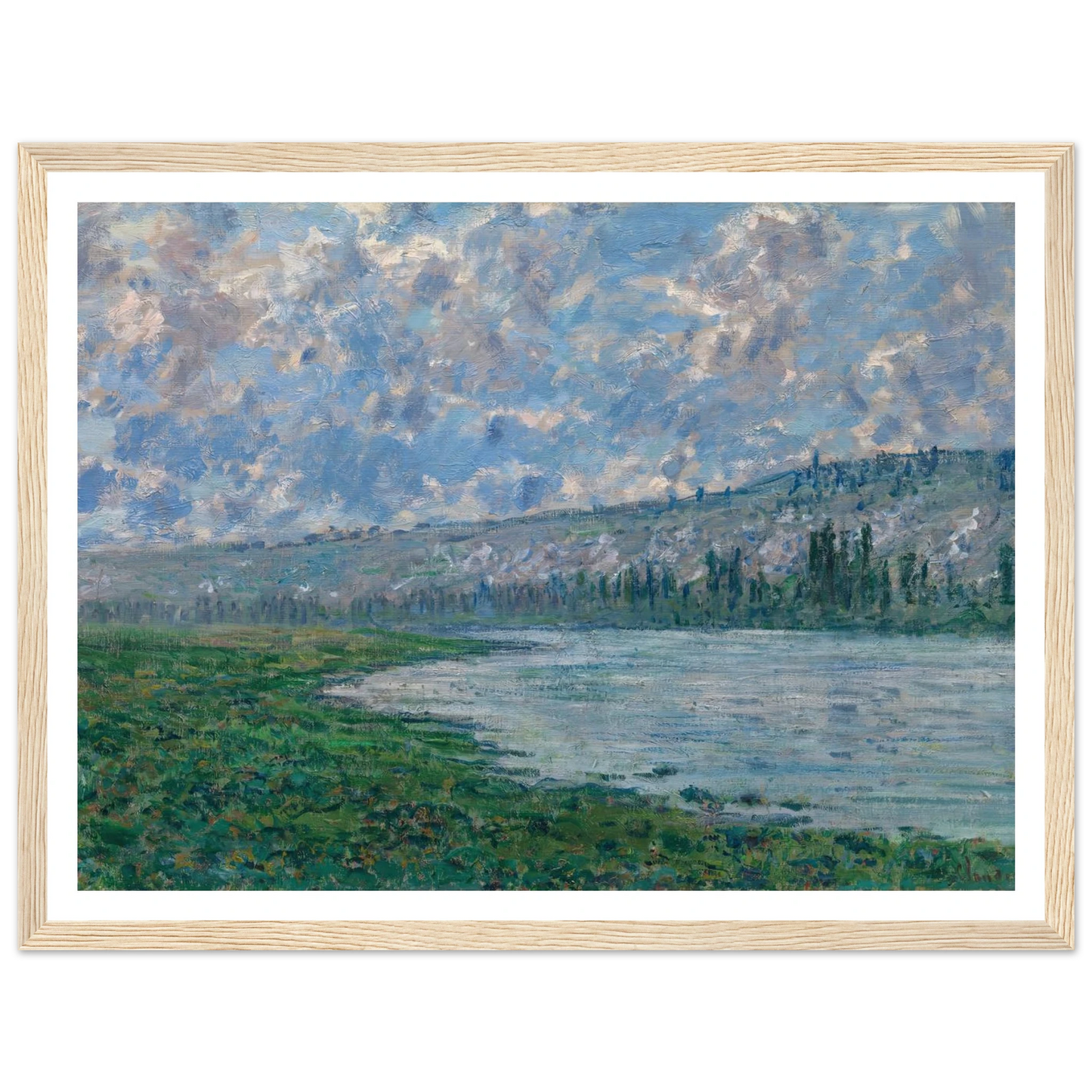 The Seine at Vétheuil (1880) Art Print | Claude Monet-Quipham Collections