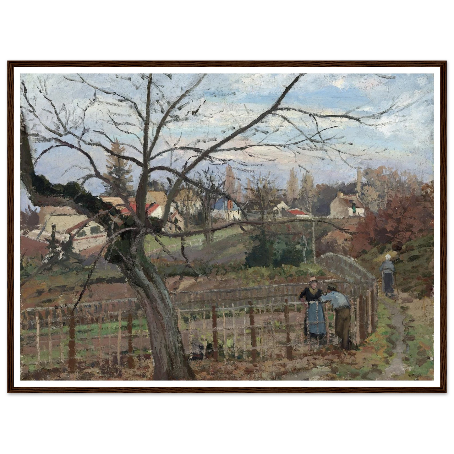 The Fence (1872) Art Print | Camille Pissarro-Quipham Collections