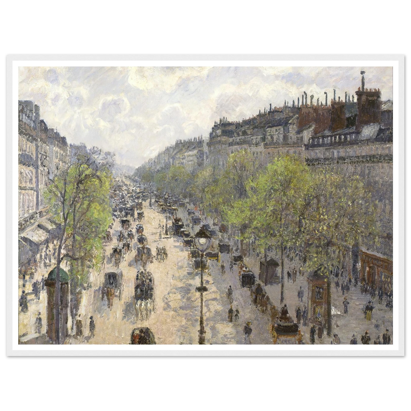 Boulevard Montmartre, Spring (1897) Art Print | Camille Pissarro-Quipham Collections