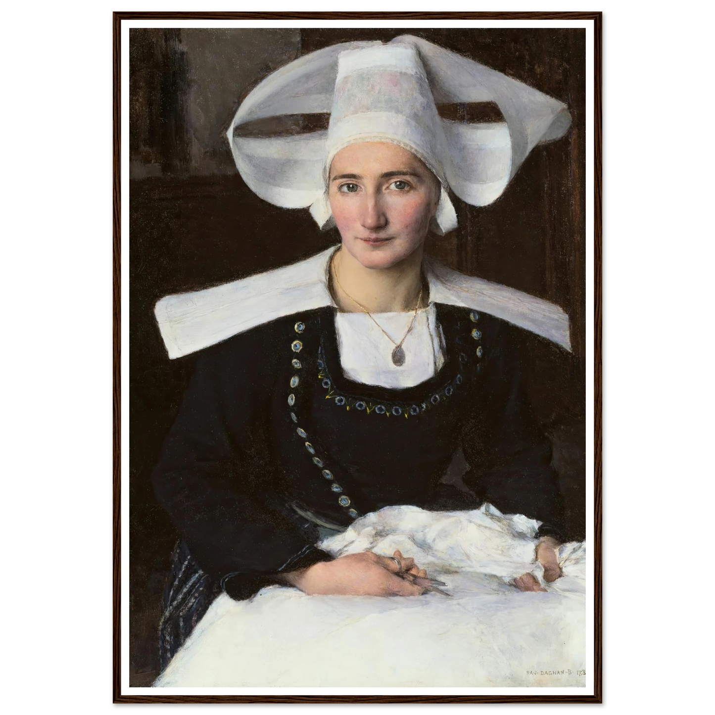 Woman from Brittany (1886) Art Print | Pascal Adolphe Jean Dagnan Bouveret-Quipham Collections