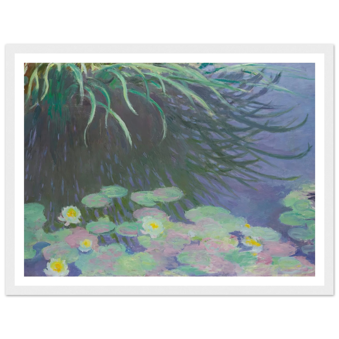 Nymphéas Avec Reflets De Hautes Herbes (1914-17) Art Print | Claude Monet-Quipham Collections