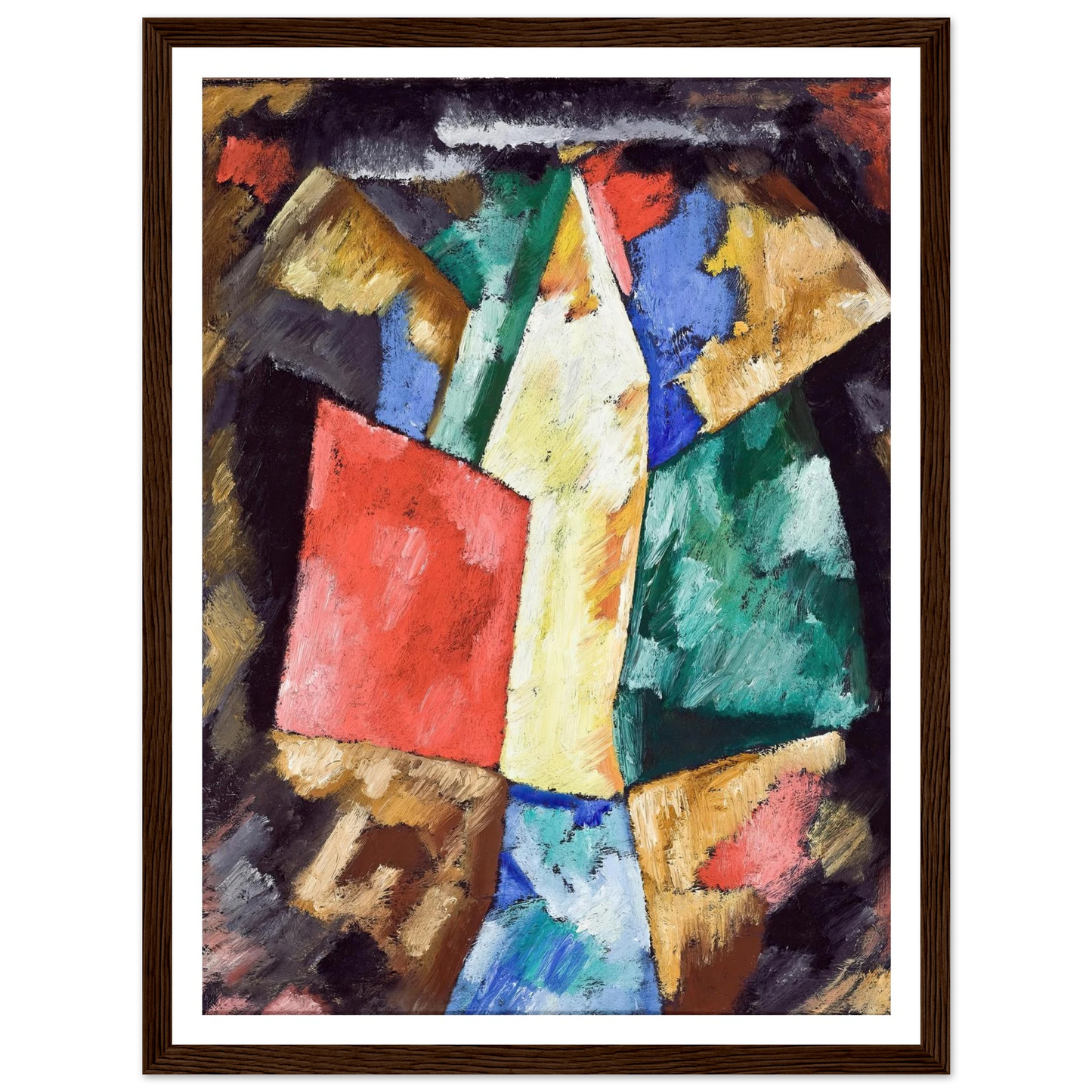 Abstraction, Blue, Yellow and Green (circa 1913) Art Print | Marsden Hartley-Quipham Collections