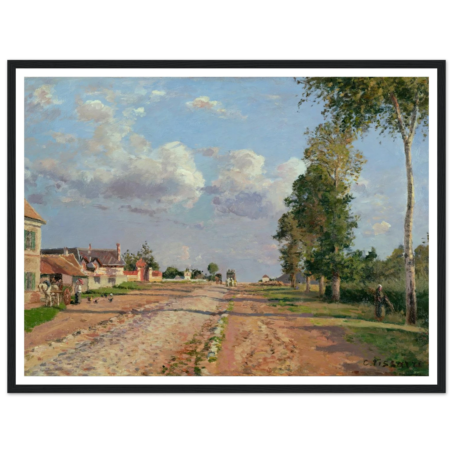 Route de Versailles, Rocquencourt (1871) Art Print | Camille Pissarro-Quipham Collections