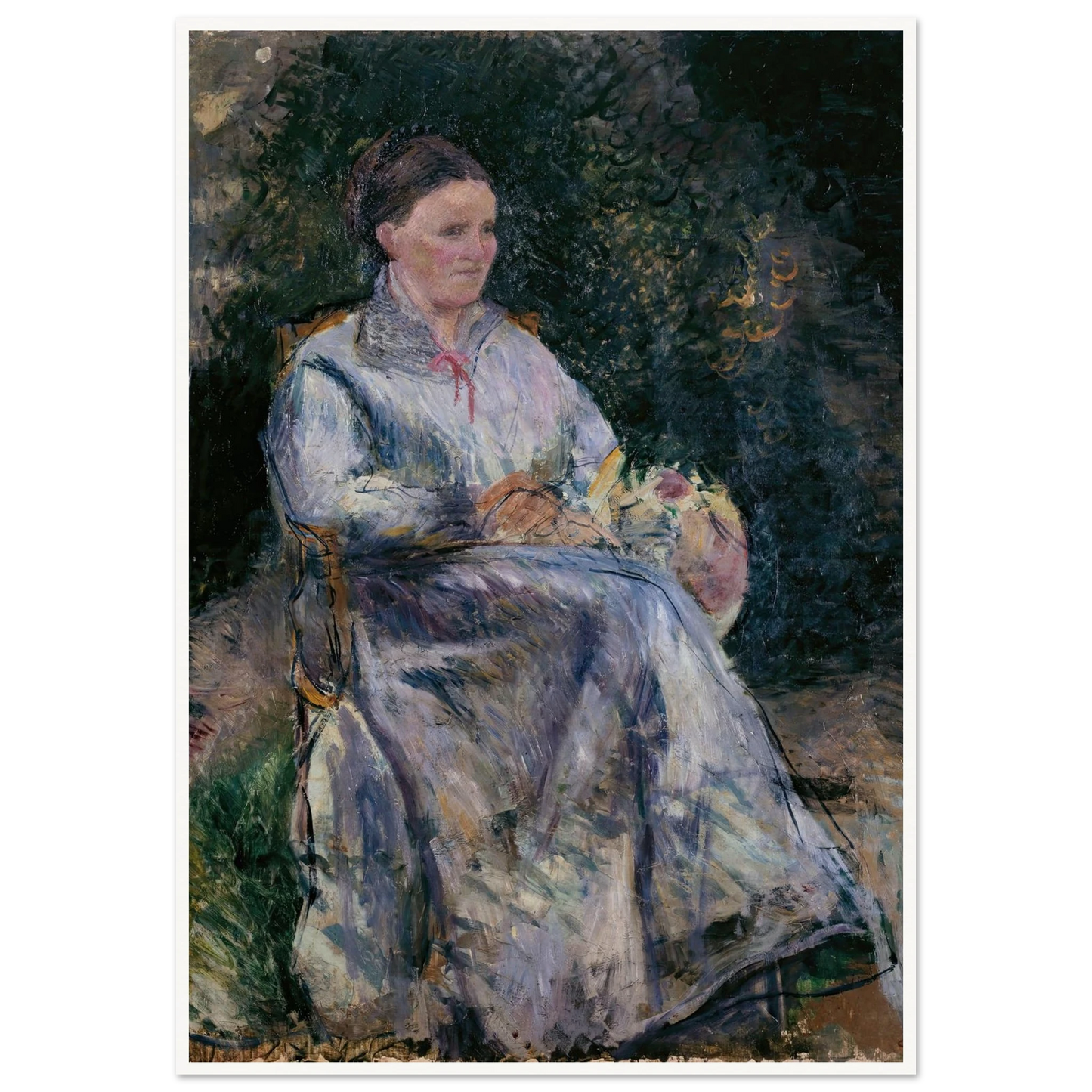 Julie Pissarro au jardin (1874) Art Print | Camille Pissarro-Quipham Collections