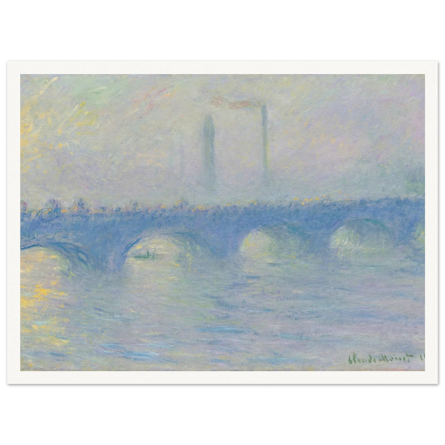 Waterloo Bridge, effet de brume (1904) Art Print | Claude Monet-Quipham Collections