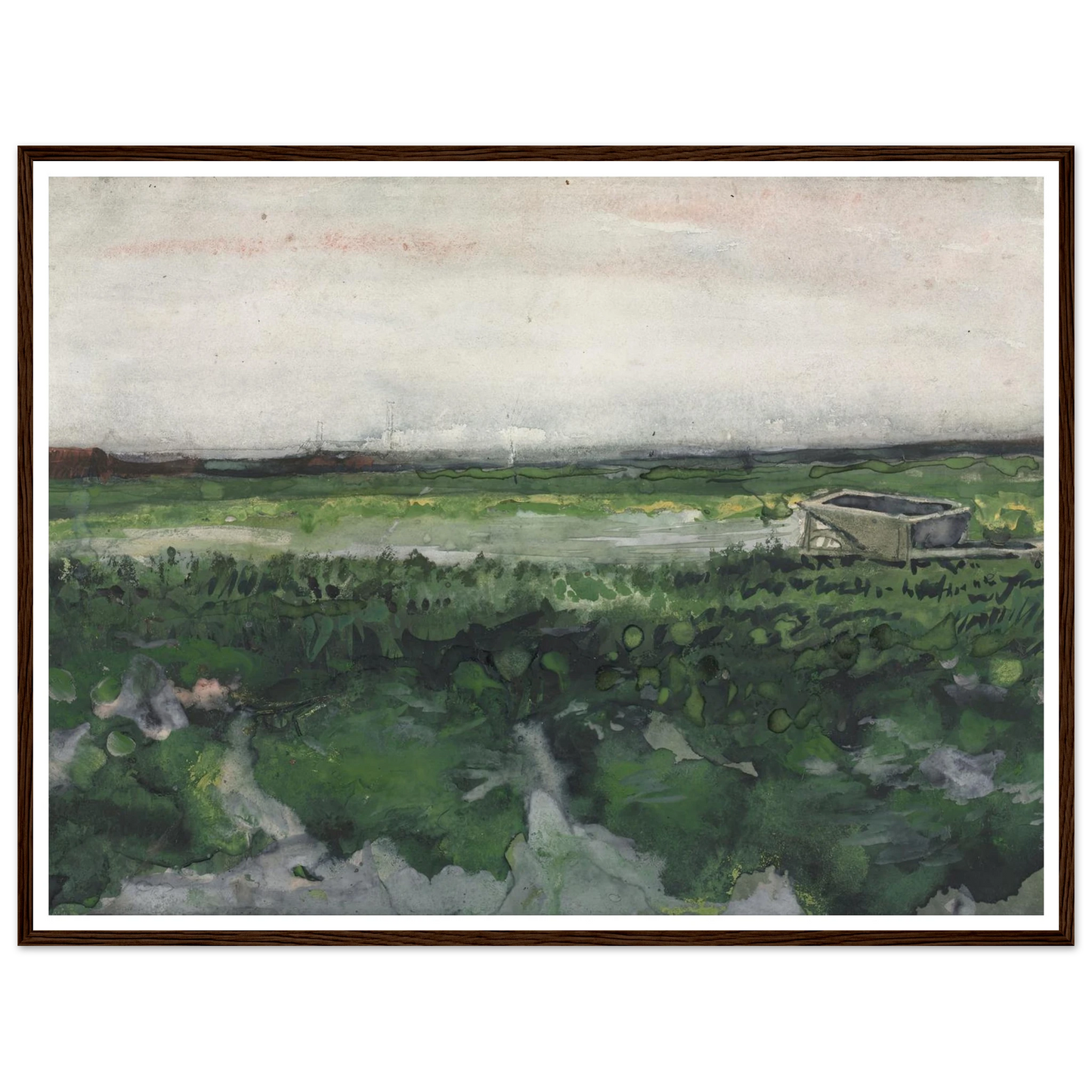 Landscape with Wheelbarrow (1883) Art Print | Vincent van Gogh-Quipham Collections