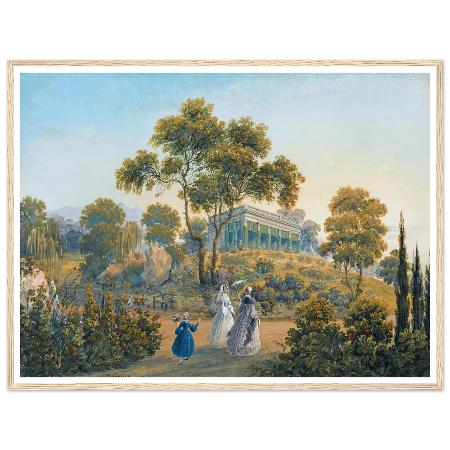 Seven Views Of Miskhor In The Crimea I (1841-1842) Art Print | Carlo Bossoli-Quipham Collections
