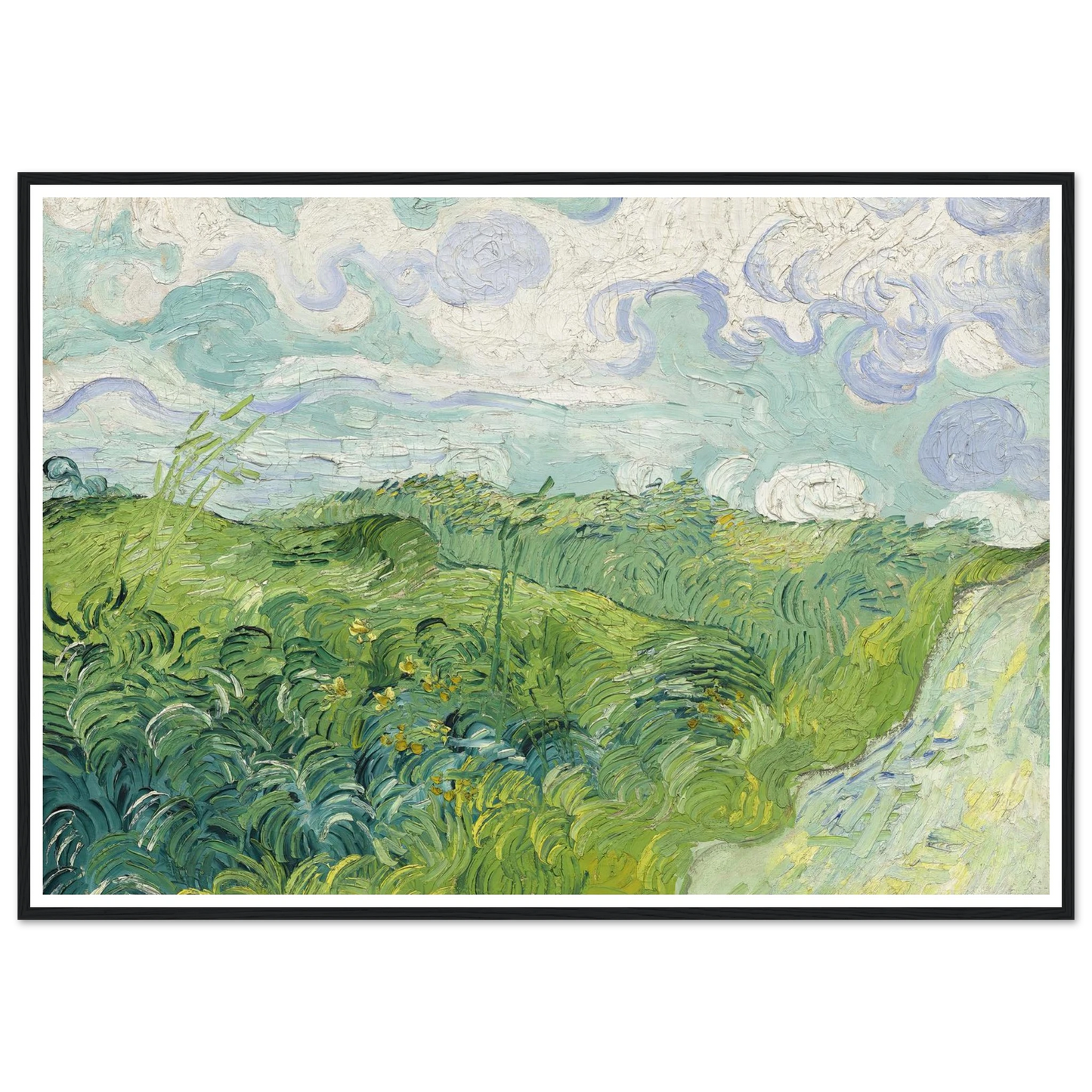 Green Wheat Fields, Auvers (1890) Art Print | Vincent van Gogh-Quipham Collections