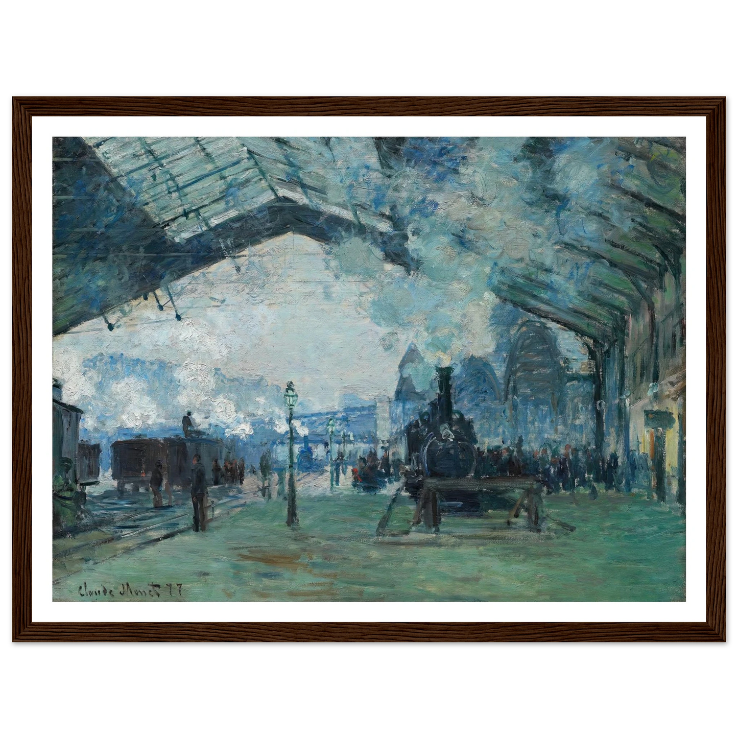 Arrival of the Normandy Train, Gare Saint-Lazare (1877) Art Print | Claude Monet-Quipham Collections