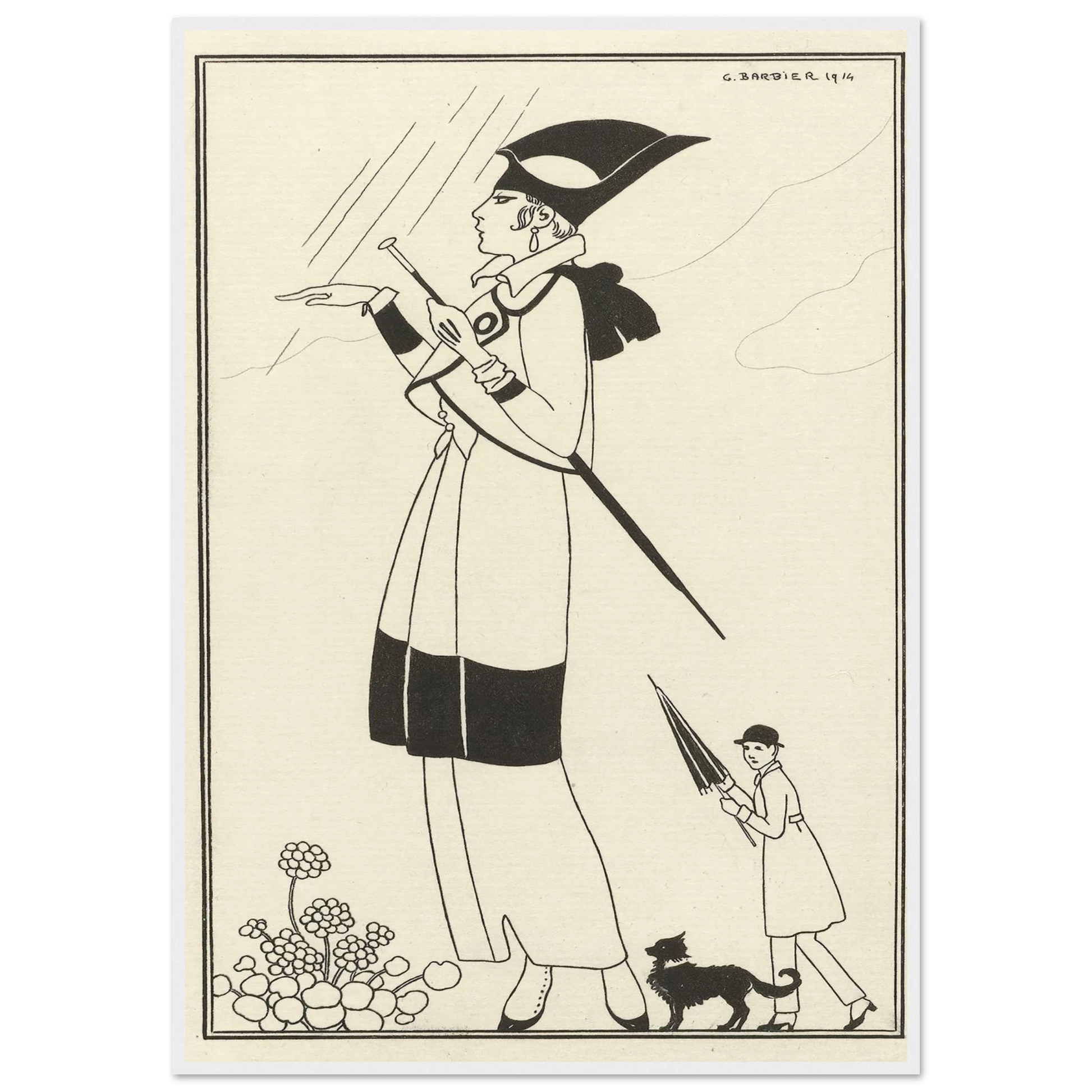Tailleur de ratin (1914) Art Print | George Barbier-Quipham Collections