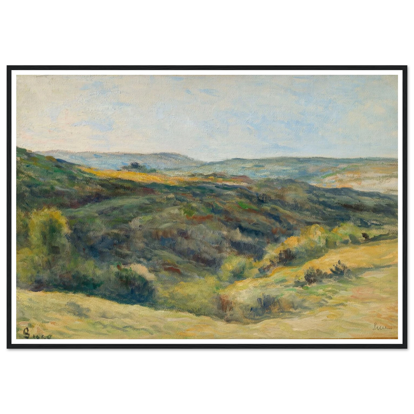 Rolleboise, les coteaux de la Rouge Voie (1925) Art Print | Maximilien Luce-Quipham Collections