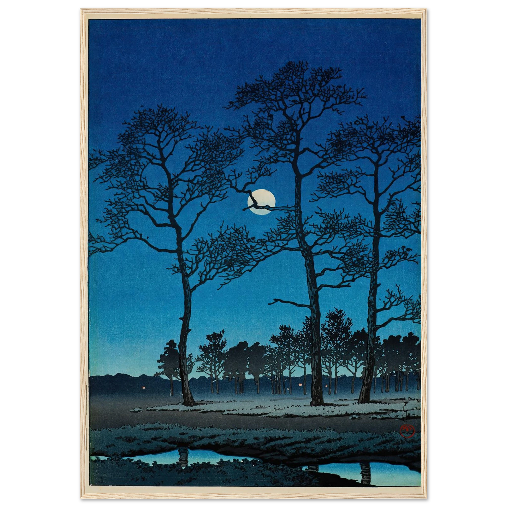 Fuyu no tsuki (Toyamagahara) (Winter moon at Toyamagahara) (1931) Art Print | Kawase Hasui-Quipham Collections