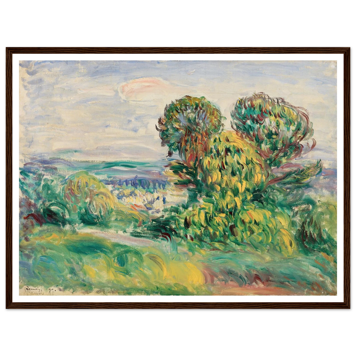Landscape (1890) Art Print | Pierre Auguste Renoir-Quipham Collections
