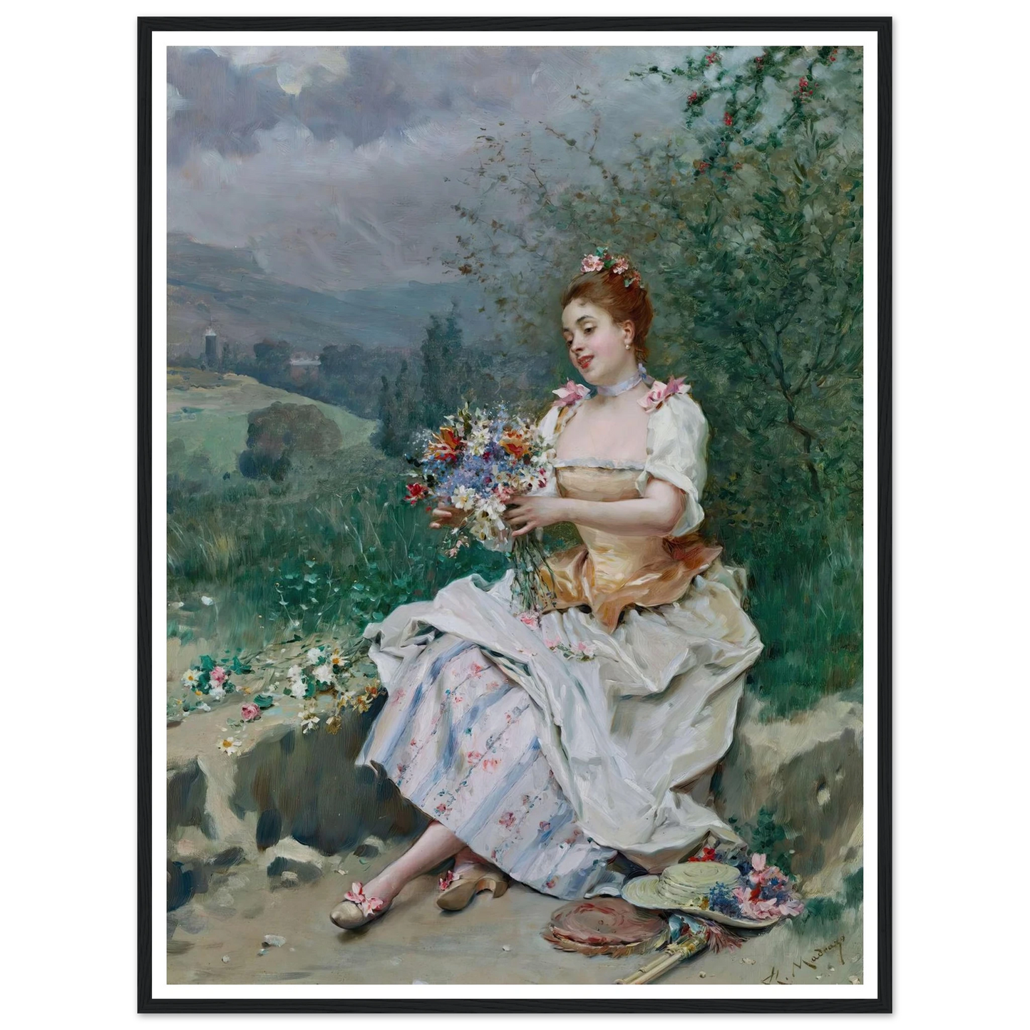 El bouquet de flores Art Print | Raimundo de Madrazo y Garreta-Quipham Collections