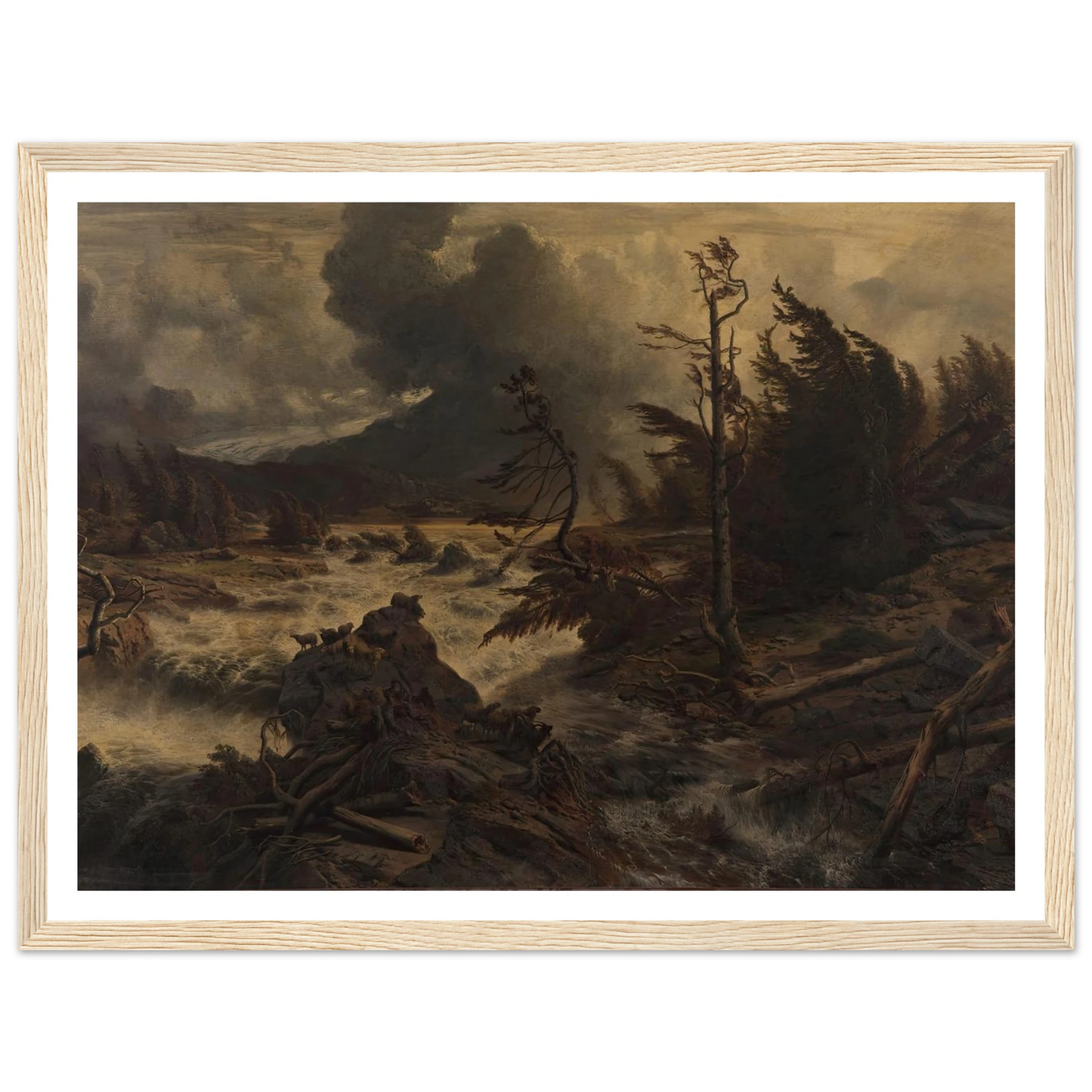 Gewittersturm im Hochgebirge (1858) Art Print | Albert Zimmermann-Quipham Collections