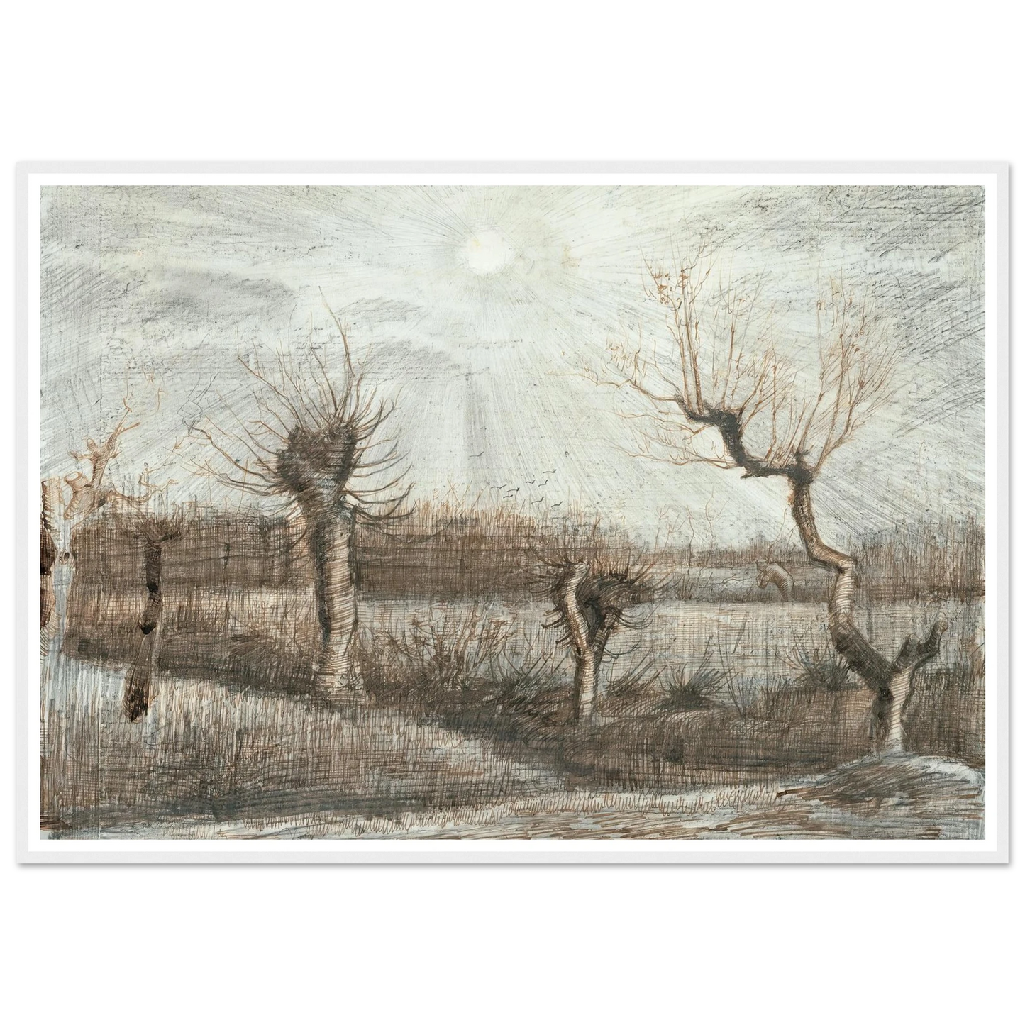 Tetards (Pollards) (1884) Art Print | Vincent van Gogh-Quipham Collections