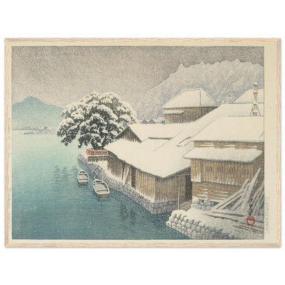 Ishinomaki no bosetsu (Evening Snow at Ishinomaki) (1935) Art Print | Kawase Hasui-Quipham Collections