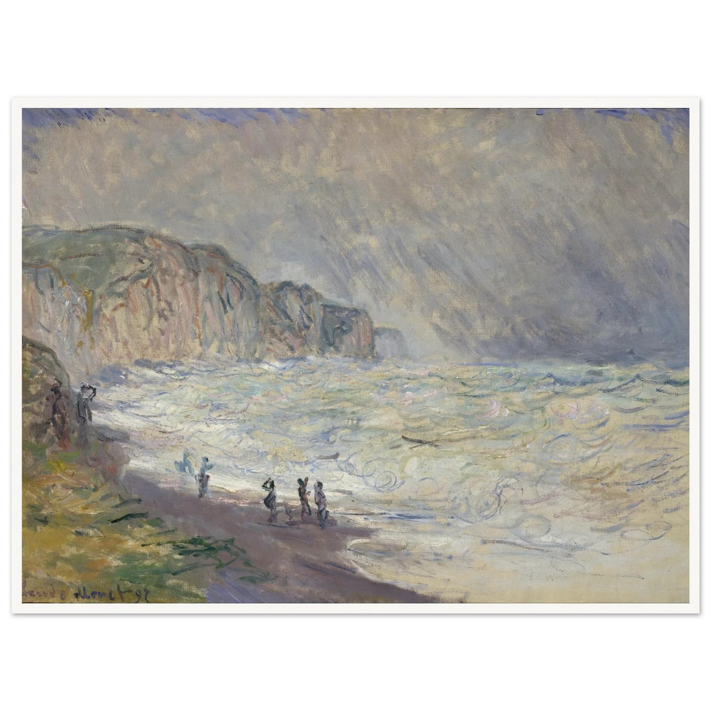 Heavy Sea at Pourville (1897) Art Print | Claude Monet-Quipham Collections