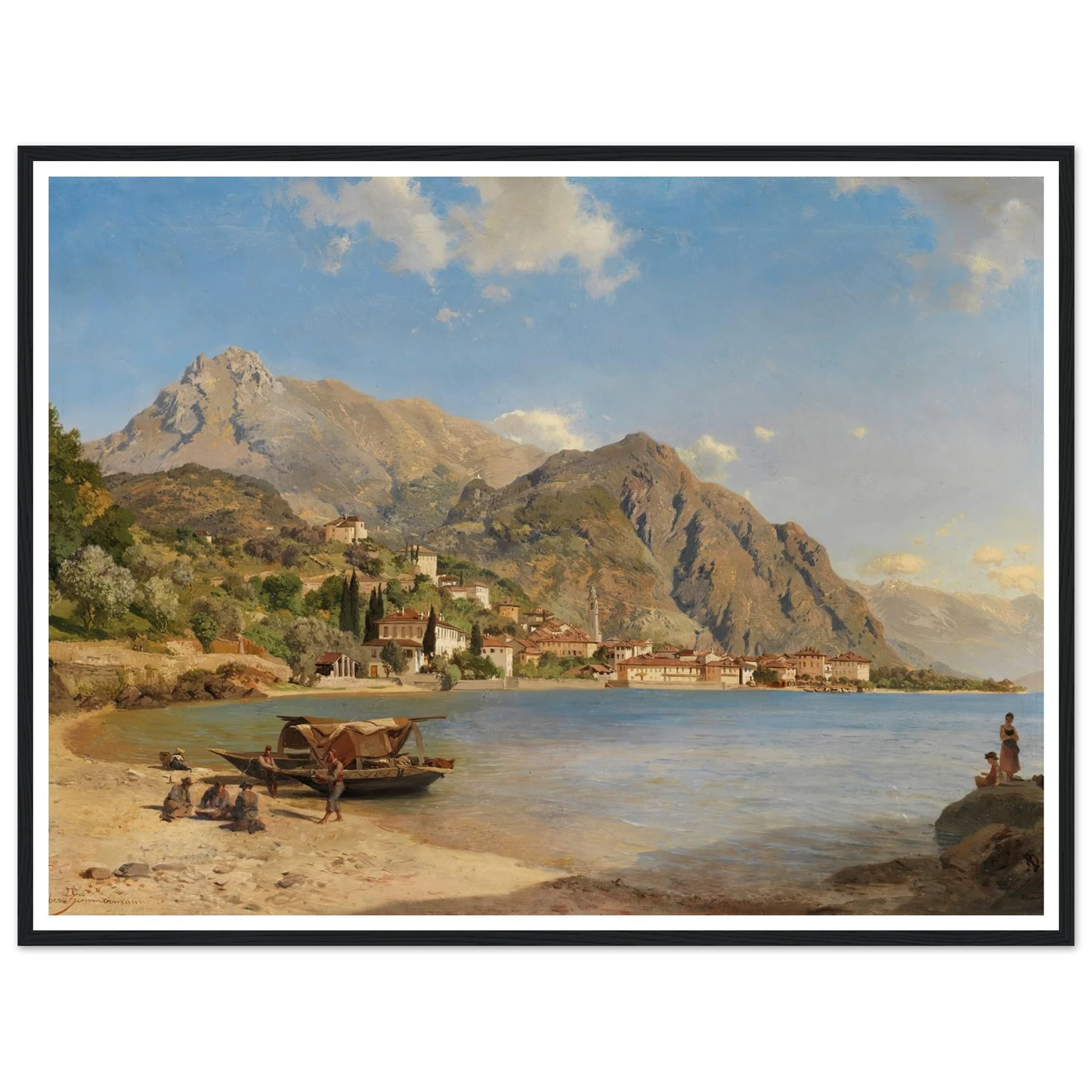 Am Ufer des Comer Sees (Menaggio) (1858) Art Print | Albert Zimmermann-Quipham Collections