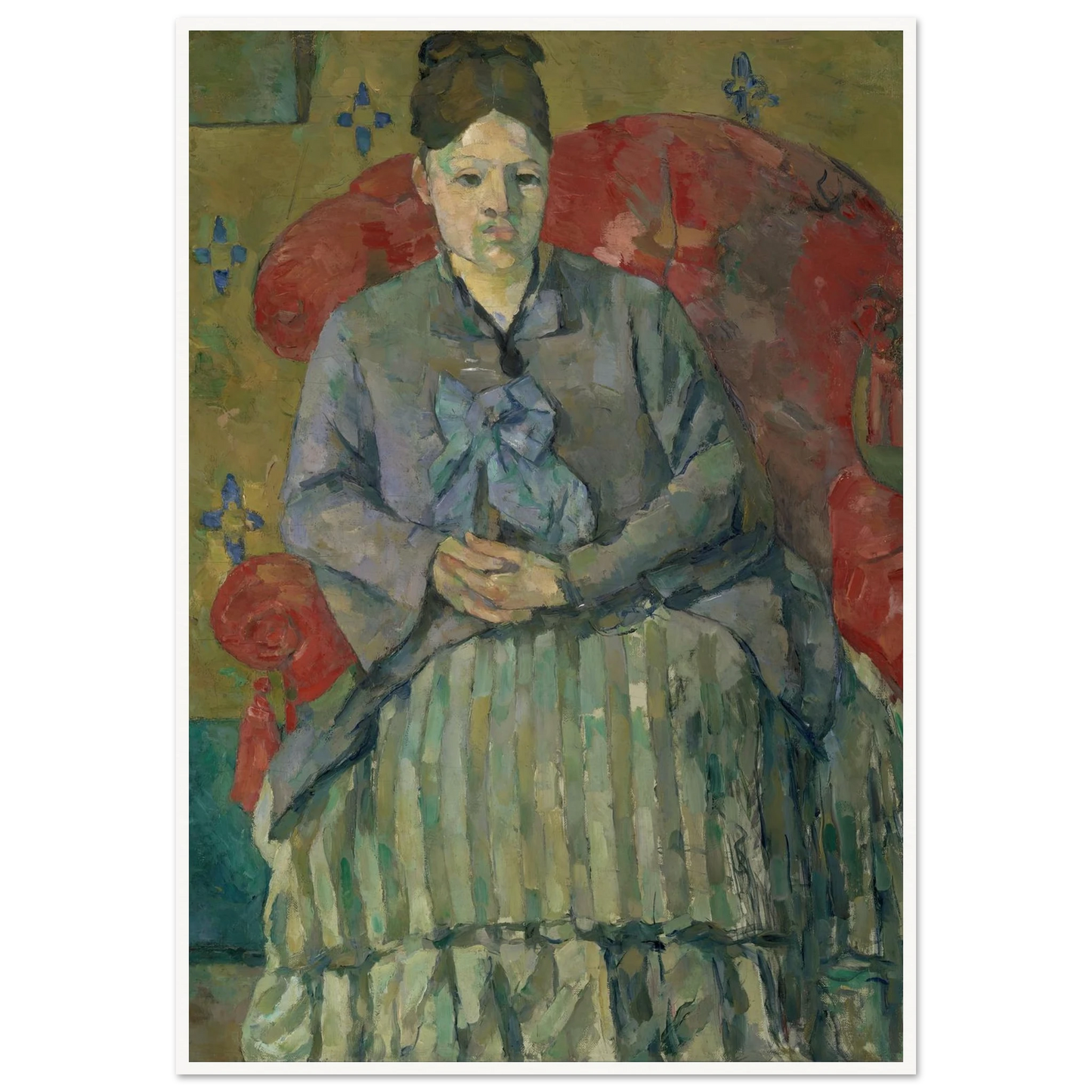 Madame Cézanne in a Red Armchair (about 1877) Art Print | Paul Cezanne-Quipham Collections