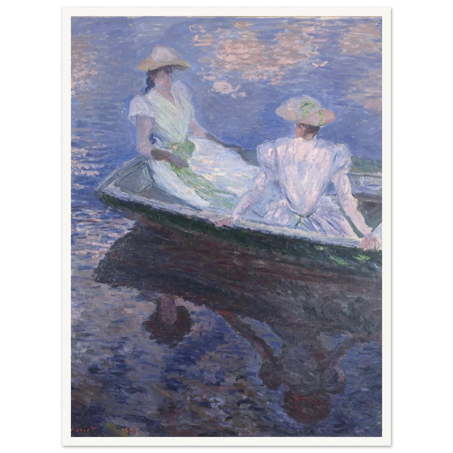 On The Boat Art Print | Claude Monet-Quipham Collections