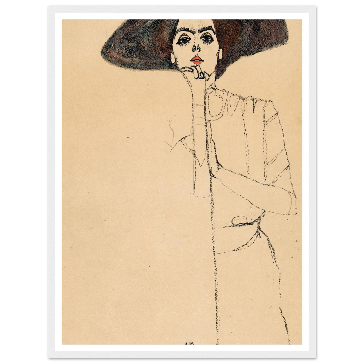 Frauenbildnis II Art Print | Egon Schiele-Quipham Collections
