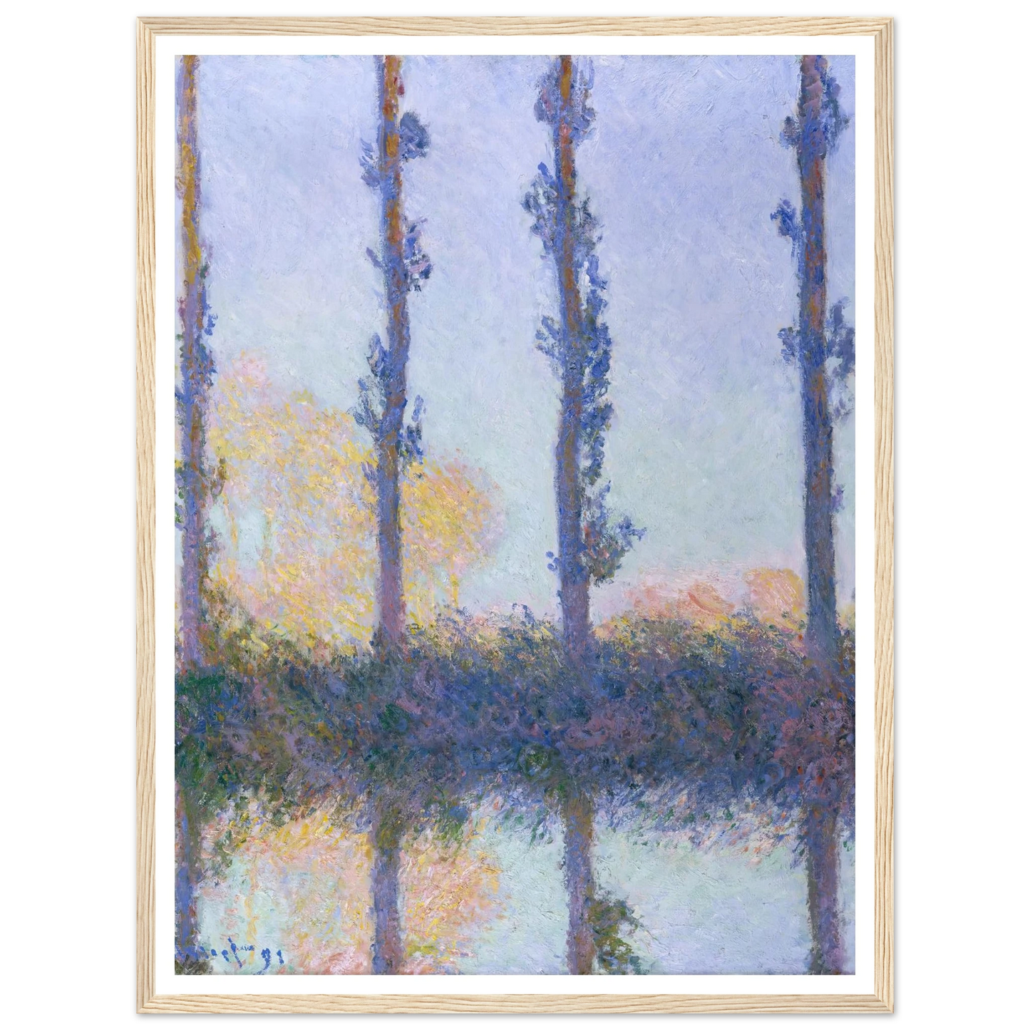 The Four Trees (1891) Art Print | Claude Monet-Quipham Collections