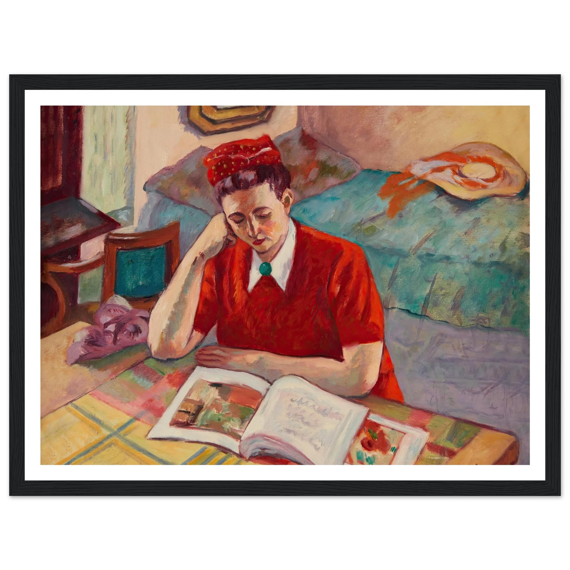 Odette au turban rouge (1947) Art Print | Henri Manguin-Quipham Collections