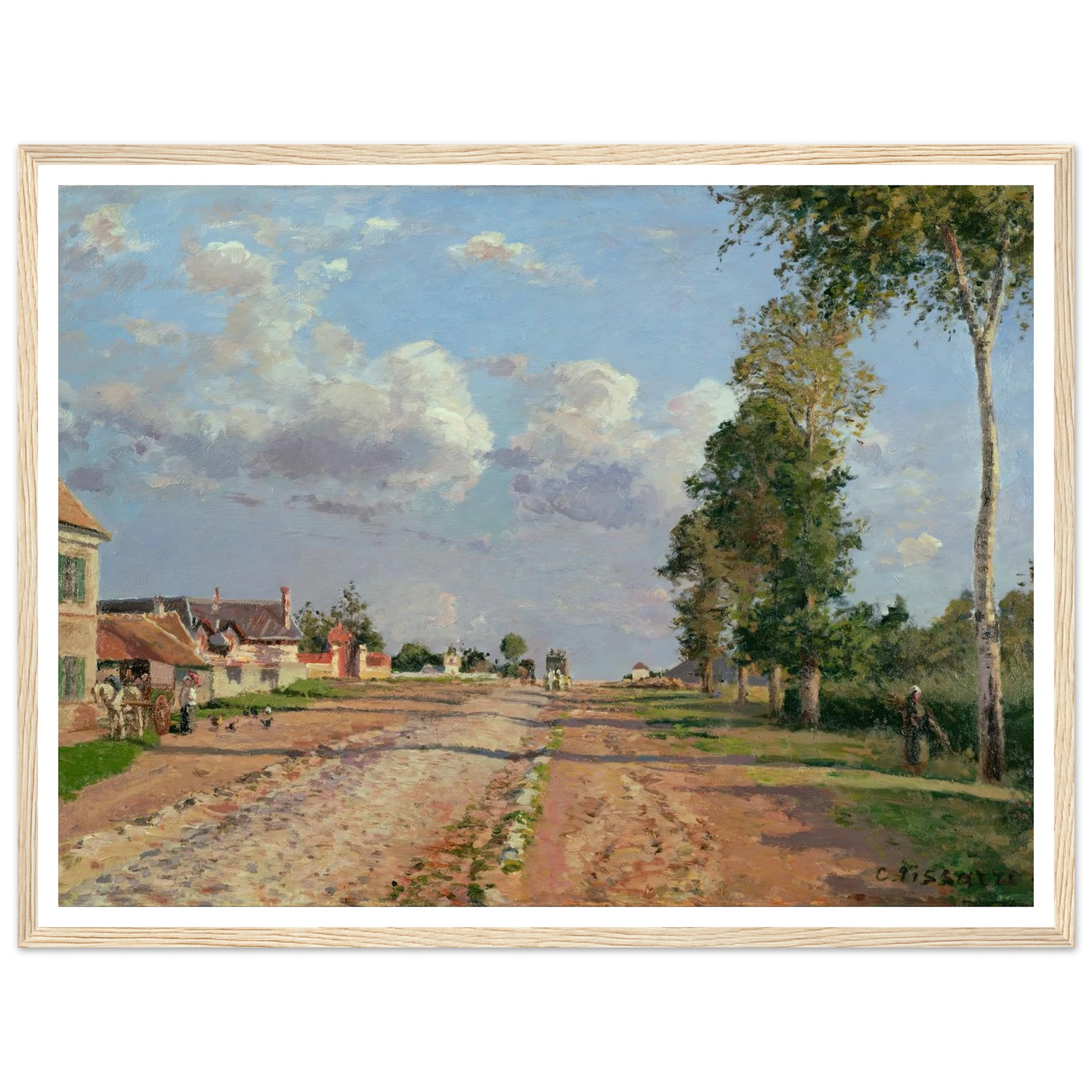 Route de Versailles, Rocquencourt (1871) Art Print | Camille Pissarro-Quipham Collections