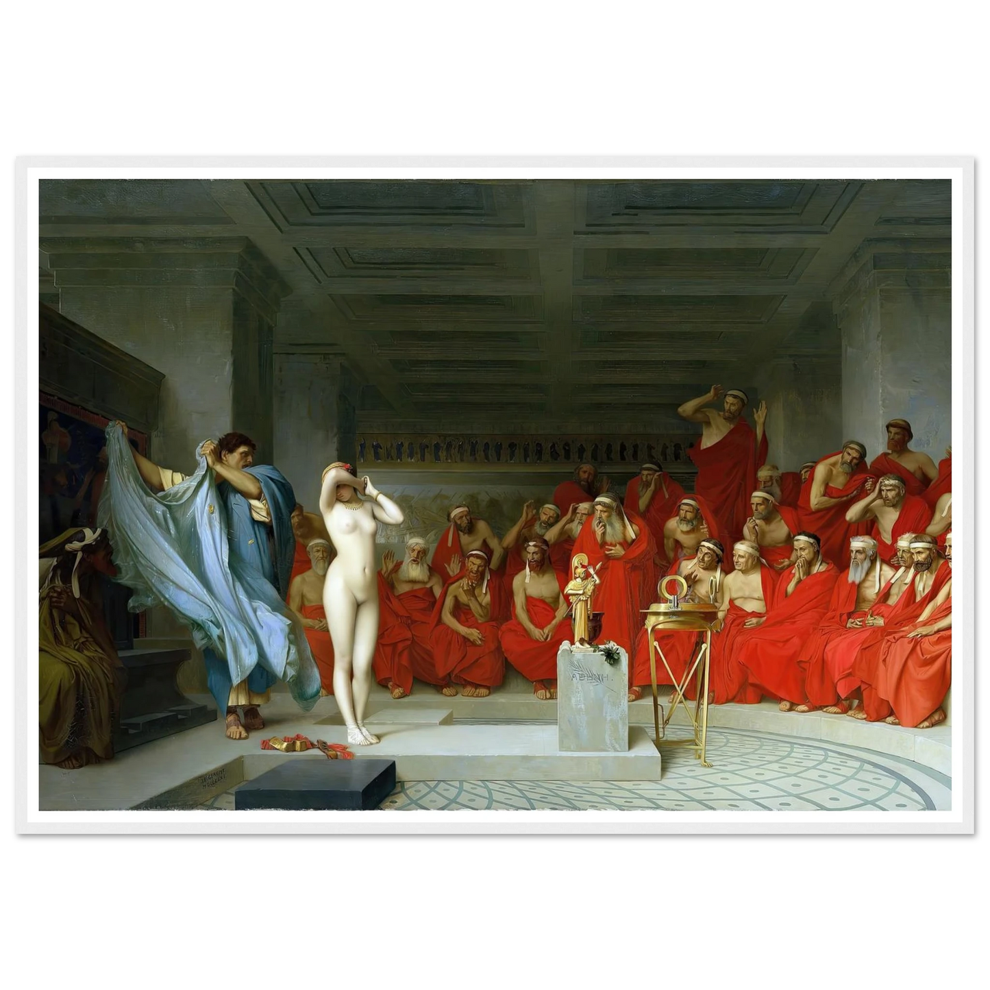Phryne revealed before the Areopagus (1861) Art Print | Jean Leon Gerome-Quipham Collections